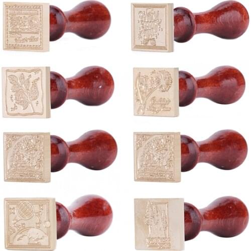 Retro Wax Seal Antique Sealing Wax Stamp Wood Handle for Wedding Invitation Gift Handcrafts Wedding Invitations Metal Decorate