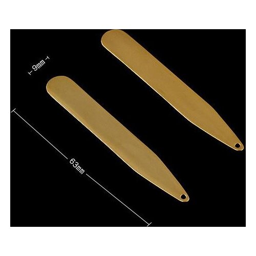 Gold Collar Stay Smooth Electroplated Shirt Bone Stiffeners Inserts Collar Sticks Stiffs Men Fashion Jewelry Gift 10pairs