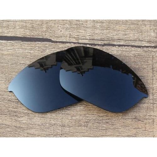 Vonxyz Stealth Black Polarized Replacement Lenses for-Oakley Half Jacket 2.0 Frame