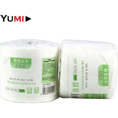 High Quality 1 Roll 18m Disposable Thicken Cotton Makeup Tattoo Washing Face Nail Beauty Facial Tissue Accessories Pads Swabs