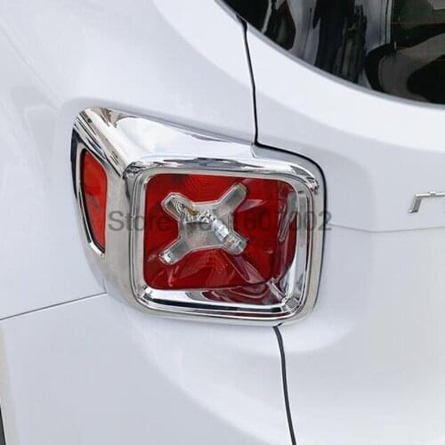 Fit For Jeep Renegade 2016 ABS chrome Car taillights taillight taillamp rear tail light lamp cover Exterior Light trim