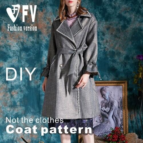 Ladies' long-sleeved coat coat pattern garment sewing drawing BFY-315
