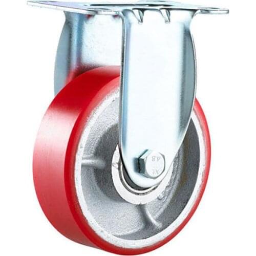 Casters 4 Inch CaIron Core Pu Directional Wheel, Medium-sized Iron Polyurethane Mute Wear-resistant Industrial Caster