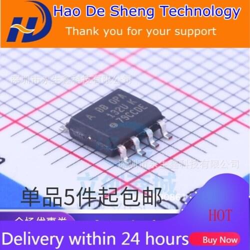10PCS/LOT OPA132U OPA132 OPA132UA SOP-8 Precision Single Op Amp New Original In Stock