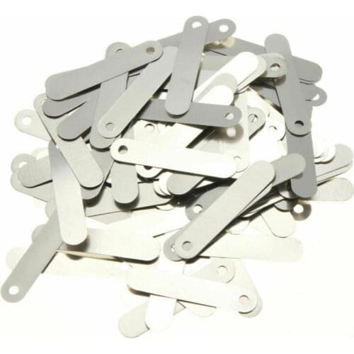 100pcs Conductive Sheet 5x25mm DIY Nickel Plated Solder Tab Suitable for 18650 14500 AA Sub C batteries