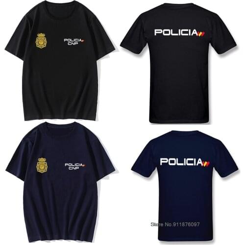 2021 Spain National Police T Shirt Man Cool Espana Policia CNP UIP UPR anti Riot Force T-shirt Short Sleeve Men Tops XS-3XL