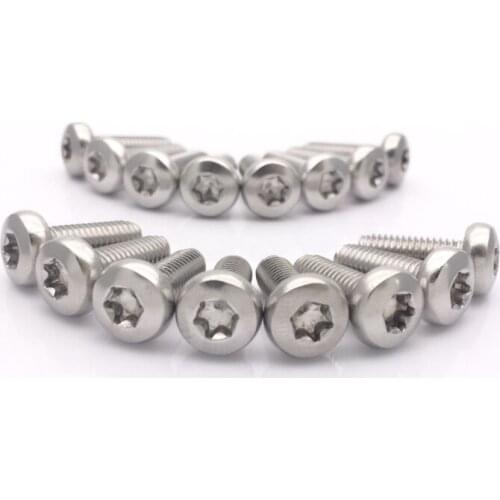 30pcs M1.6 Stainless steel Torx round head screw T&TX plum furniture decoration screws bolts 2mm-10mm length