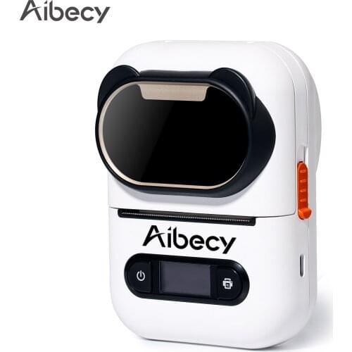 Aibecy Portable BT Wireless Label Maker 203dpi Thermal Label Printer with Rechargeable Battery Compatible iOS Android Smartphone