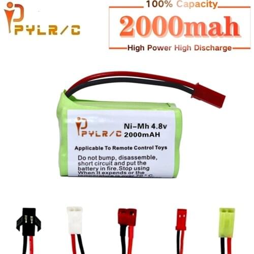 4.8v Rechargeable Battery For Rc toys Car Tanks Robots Gun 2000mah Ni-MH Battery AA 4.8v 2000mah Batteries Pack For Rc Boat 1PCS