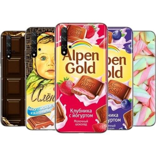 Alenka Bar Wonka Chocolate Silicone Cover For Honor 9 10 X10 9A 9C 9S 9N 10i 10X 9X Lite Pro 5G Transparent Phone Case