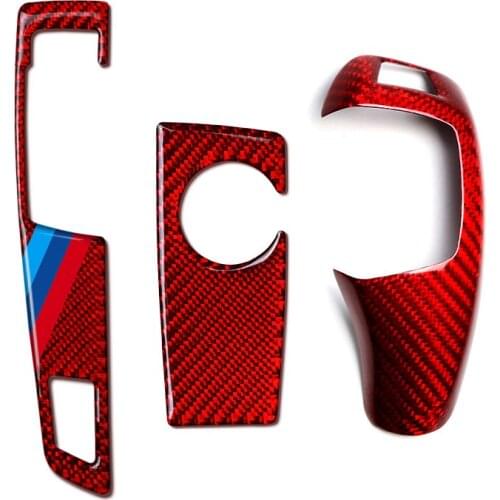 Carbon fiber For BMW F10 F07 F25 F26 auto parts stickers Gear shift Panel Car Cover Trim M style Car styling interior Decoration