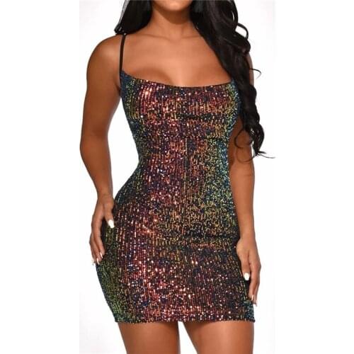 Glitter Bodycon Sexy Dress Black Spaghetti Strap Off Shoulder Club Party Dress Women Double Layers Dresses Robe Femme