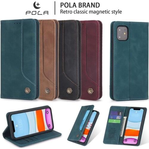 Retro Flip Leather Case For iPhone 12 11 Pro XS Max XR X Magnetic Wallet Card Coque For iPhone SE 2020 8 7 6 6S Plus Cover Etui