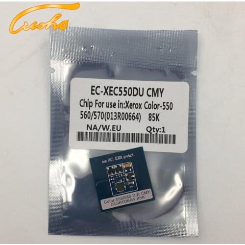 6 pcs 013R00664 chip for Xerox color 550 560 570 drum chip 013R00664 CMY for color drum unit life 85000 pages