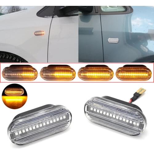 Dynamic Blinker Side Marker Led Turn Signal Light Sequential For VW Golf 3 4 Passat 3BG Polo Bora Vento Skoda SEAT Ford Focus MK