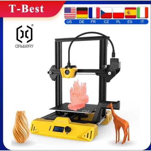 Newest Artillery Hornet 3D Printer 95% Pre-Assembled 220x220x250mm Build Volume Silent Printing with Remote Drive Extruder