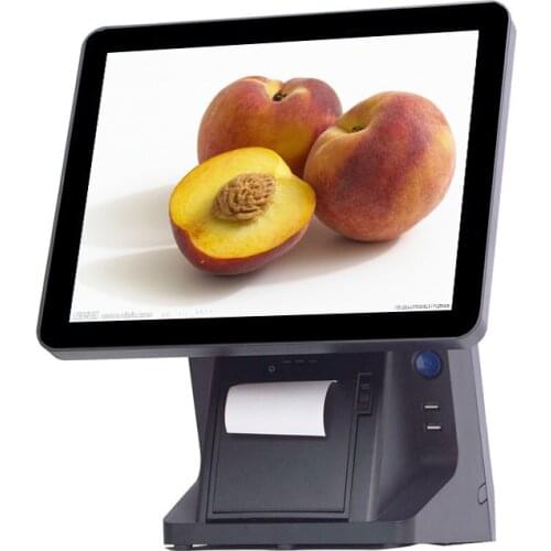 Commercial Pos pc all in one in Touch Computer restaurant pos system with Printer VFD