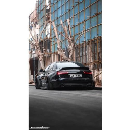 Suit For A6 Audi S6 Rs6 Wide Body Surround Kit Carbon Fiber Front Lip Side Skirt Wheel Eyebrow Tail