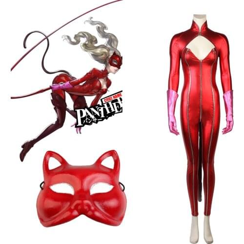Cosplaydiy Cartoon Anime Persona 5 Anne Takamaki Cosplay Costume P5 Red Jumpsuit Costume L320