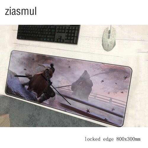 SEKIRO SHADOW DIE TWIC mouse pad 800x300x3mm pad to mouse mousepad locrkand gaming padmouse gamer to cute keyboard mouse mats