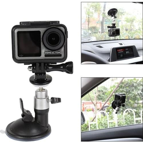 Suction Cup Mount w/Ball Head for DJI Osmo Action GoPro Hero 8 7 6 5 4 Window Mount Sony Yi 4K SJCAM EKEN Arlo Camera Car Holder