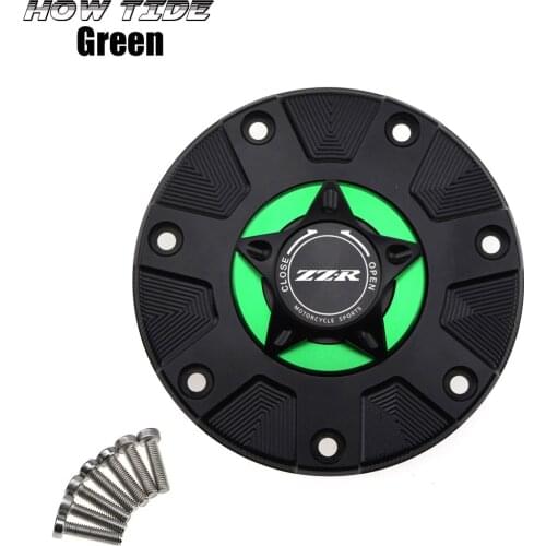 ZZR Gas Fuel Tank Cover for Kawasaki ZZR400 ZZR600 ZZR1100 1993-2006 Motorcycle Accessories CNC Aluminum Oil Cap Motorbike
