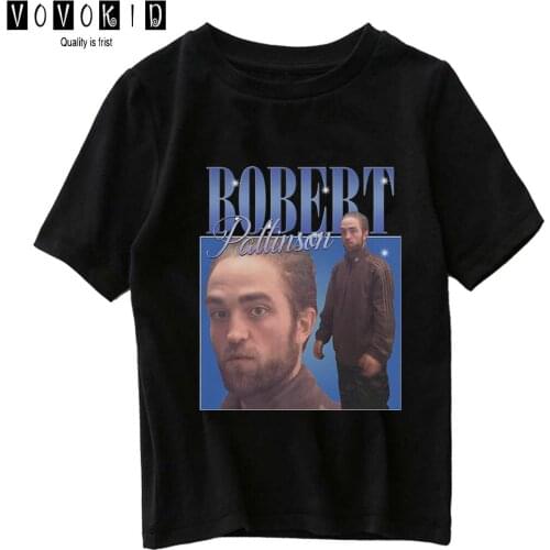 Robert Pattinson Standing Meme Little Girl Boy Summer Cute Sweet Streetwear T-shirt Chlidren Top Baby T Shirt Cartoon Shirt