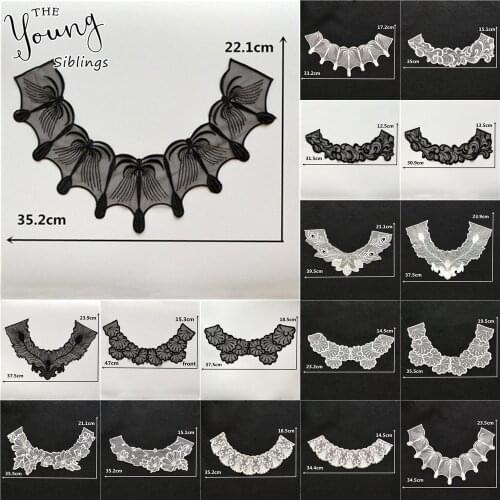 Best selling Lace Neckline Embroidery Fabric Organza Sewing Lace Collar DIY Decoration Supplies Wedding Dress Craft Accessories