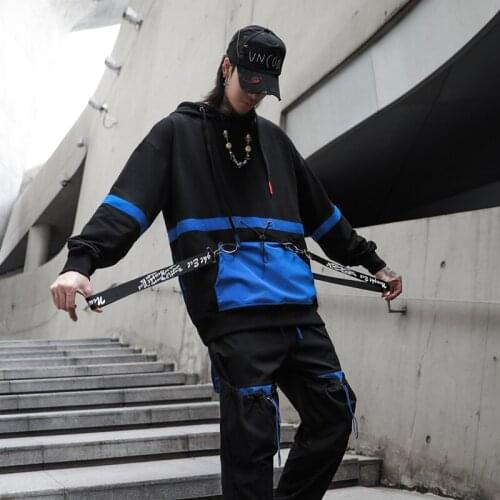 Pullover sweatshirt men Winter Autumn Hip hop High street style Purple Orange Blue color Hooded hoodies male