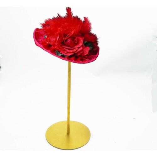 Freestanding Dome Shape Wigs Hats Display Stand Rack Shelf Organizer Golden