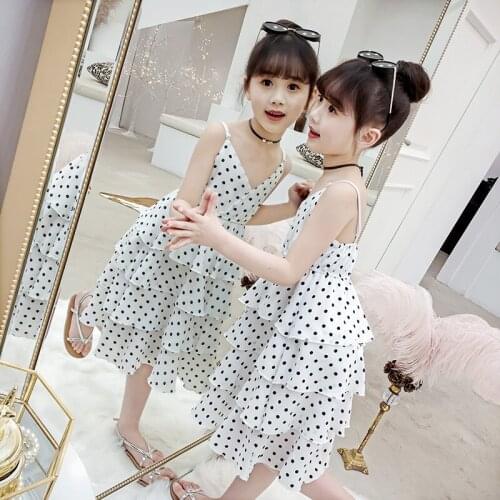 Girls Dresses Summer Dress 2020 for Kids Girl Polka Dot Toddler Girl Dresses Chiffon Dress 5 6 7 8 9 10 12 Years Girls Clothes
