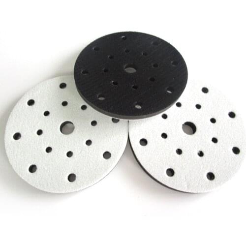 6" 17 Holes 150mm Soft Interface Pad Sponge Buffering Pad Damping & Protection Sanding Pad for Hook and Loop Sanding Discs