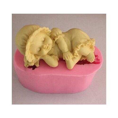 Baby girl Craft Art Silicone Soap mold Craft Molds DIY Handmade soap molds FM 343