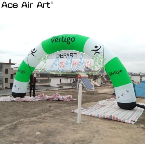 Event/Race/Sport Props Vertigo curved arch Inflatable Arcade/start finish line Archway With Removable Banner and digital print