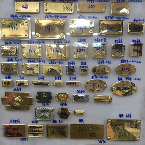 Light gold metal purse tag Logo tags Lable tags Name tag Blanks, Customized Metal Tag