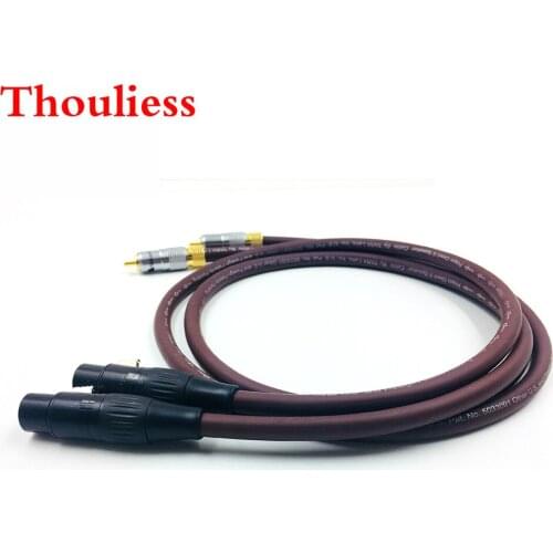 Thouliess Pair Nakamichi 2RCA Male to 2 XLR Female Cable RCA XLR Interconnect Audio Cable Gold plated PLUG with Prism OMNI 2Wire