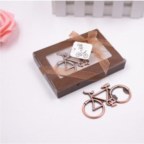 Bicycle Metal Beer Bottle Opener Cute key rings for bike lover Wedding Anniversary Party Gift Bike keychain Brand New 50pcs/lot