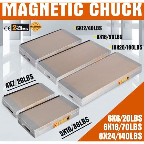 VEVOR Permanent Magnetic Chucks Industrial Stainless Steel Rustless for Surface or Tool Grinding Machines EDM CNC