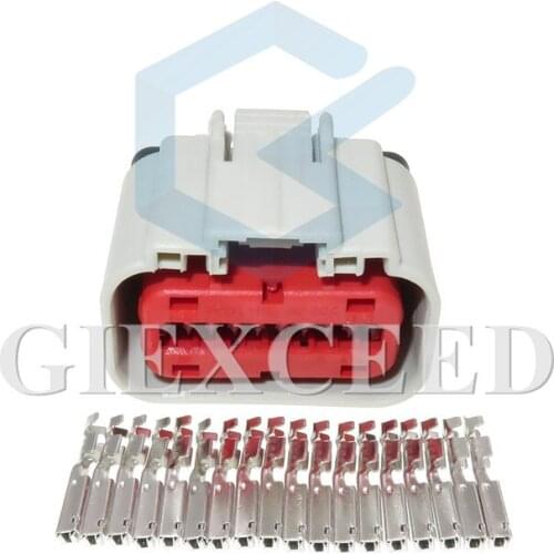 18 Pin 1488533-6 Auto Air Flow Meter Plug Car Radar Cable Connector Female Gray Wire Socket With Terminals