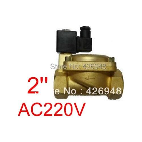 2'' DN50 Large Size 0927700 2/2 Way Brass Diaphragm Control AC220V Electric Solenoid Valve Normally Closed,AIR,WATER,OIL,DIESEL