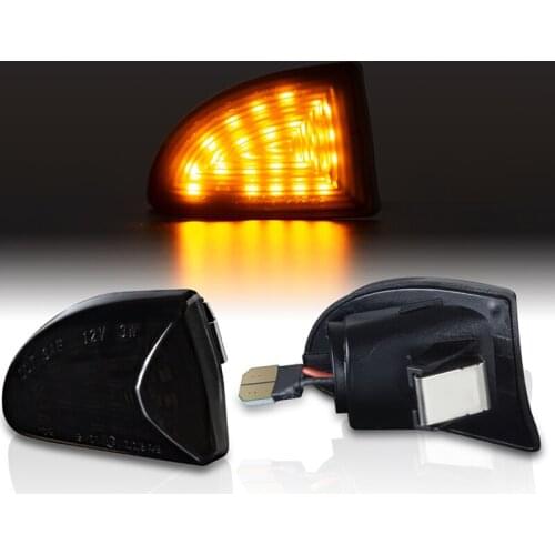 2Pcs Dynamic Amber Side Marker Light Turn Signal Sequential Blinker For Mercedes-Benz Smart Fortwo W451 Coupe Cabrio 2007-2014