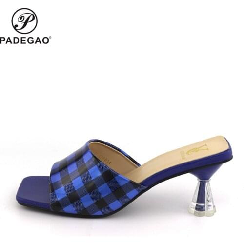 2020 Summer Fashion PVC Ladies Slippers Sexy Shallow Mouth Wearing High Heels Open Toe Slippers 38-43