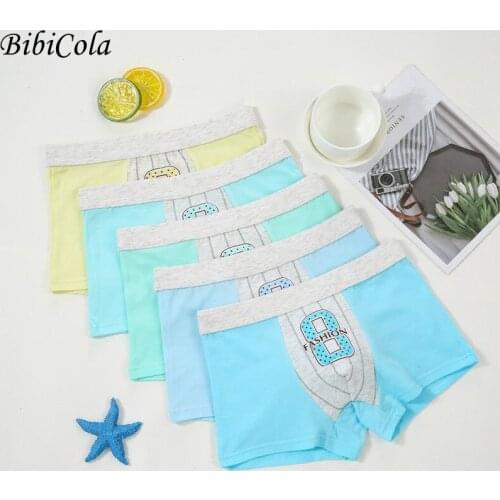 4Pcs/lot teenager kids boys underwear baby boxer briefs soft organic cotton children panties for boy for 2-12years underpants