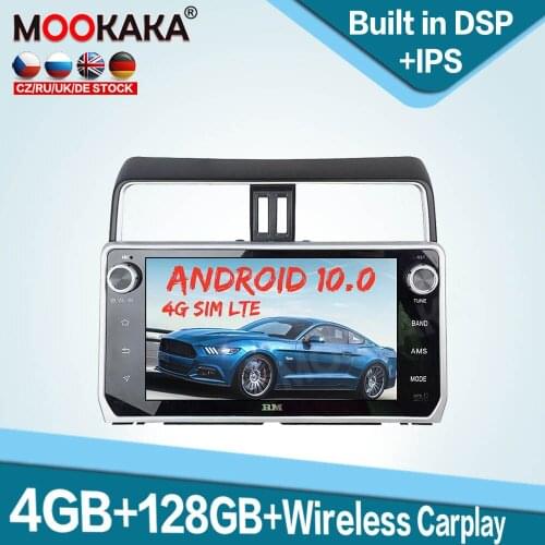 4G SIM LTE Android 10 128GB Car GPS Navigation for Toyota Land Cruiser Prado 2018+ Multimedia Player Auto Radio Stereo Head Unit