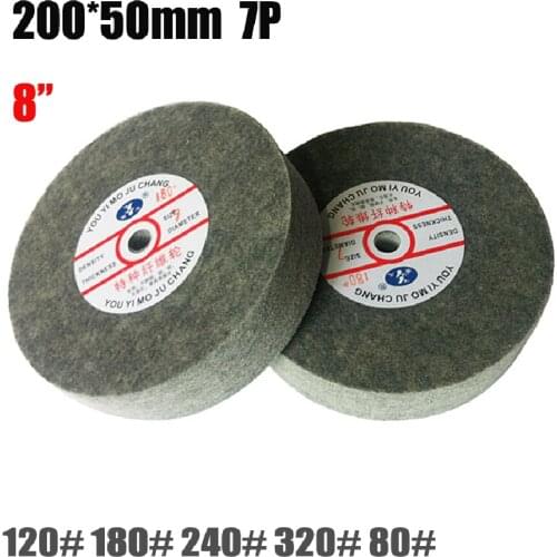 8" inch Nylon fiber stainless steel Metal Polishing Grinding Non woven drawing wheel 200*50mm 7P 1 piece price