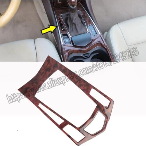 ABS Wood Grain For Cadillac SRX 2010-2015 Middle Console Gear Shift Frame Trim