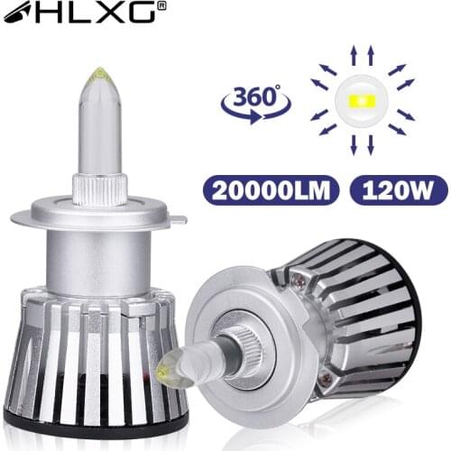 HLXG H8 H9 H11 HB3 HB4 6000K led h7 9005 9006 LED luces car Light headlight bulb lamp luz led 12V 20000LM auto lampada h7 led