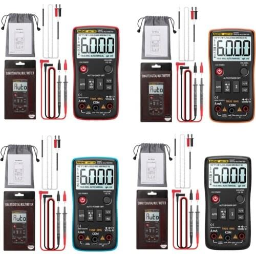 AN113B Digital Multimeter 6000 Counts Electrical Transistor Tester Temperature Auto Ranging AC/DC Voltage Meter