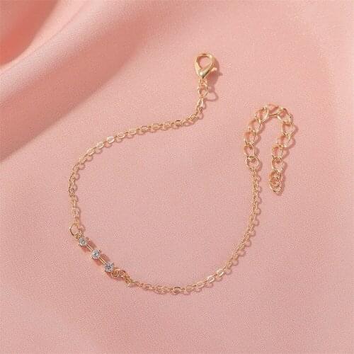 Zircon Bracelet for Women Literature Simplicity adjustable initial Bracelet Femme Snake Chain Jewelry Christmas Gifts 2021