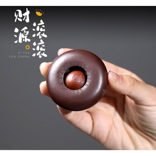 Two 】 yixing undressed ore purple sand tea tea accessories play small place purple clay transport bead a single price